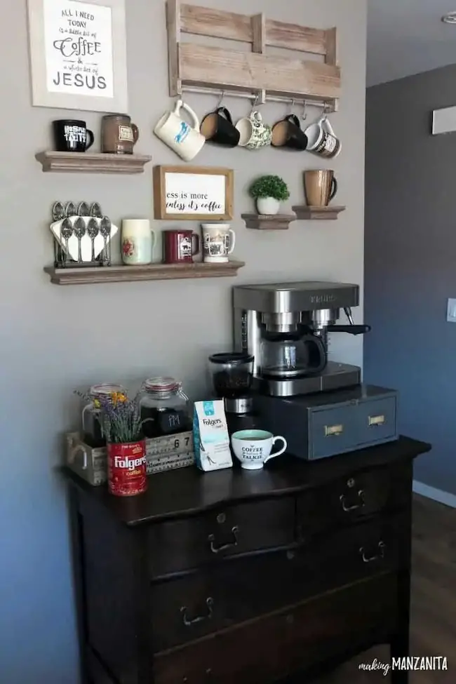 DIY Coffee Station & Mug Storage