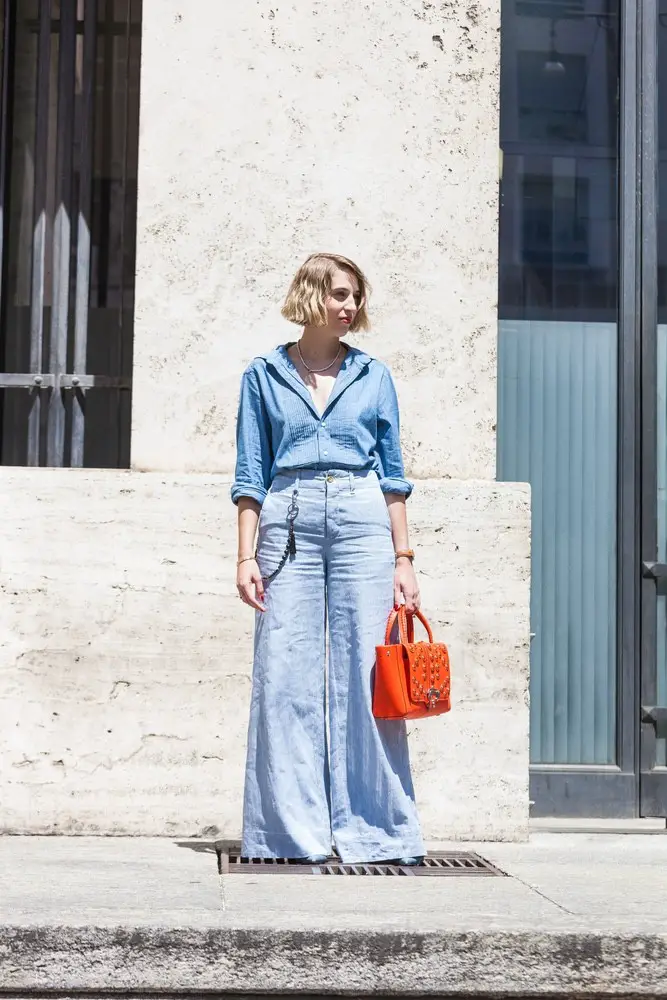 Chambray Top with Jeans Outfit