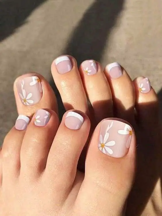 floral Toenails