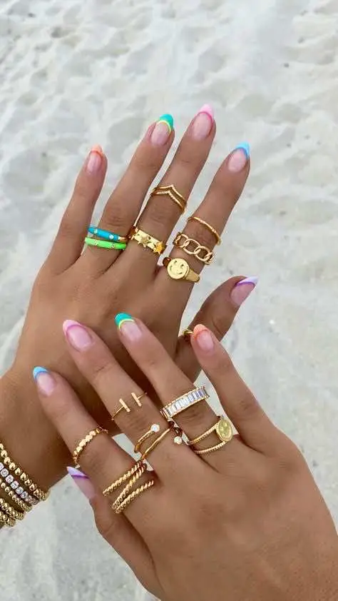 French Tip Summer Nail Ideas