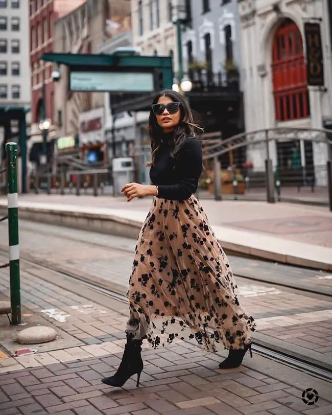 Style Your Maxi Skirt with Boots