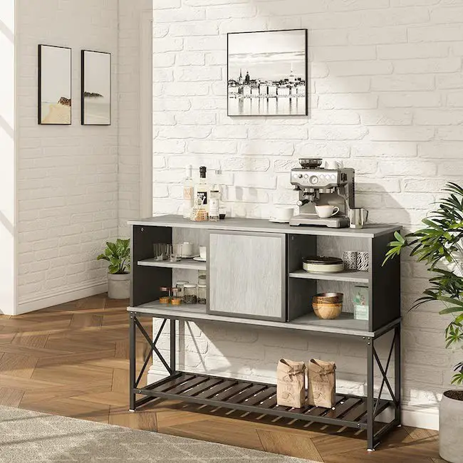 Industrial Coffee Bar Cabinet