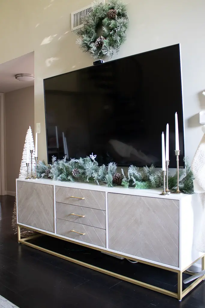 How to Decorate Your TV Stand for Christmas