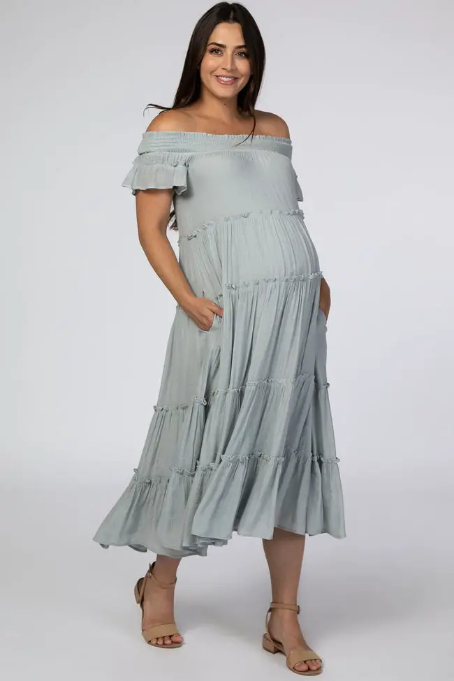 Off-the-Shoulder Maternity Dresses