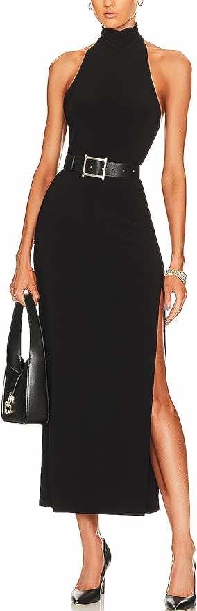 CMZ2005 Women’s Halter Neck Backless Maxi Dress