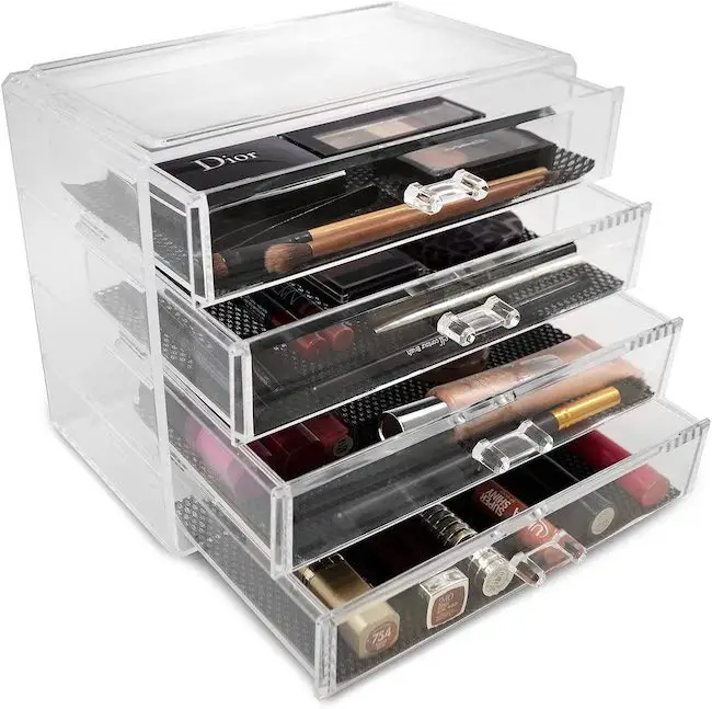 Countertop Makeup Storage Ideas