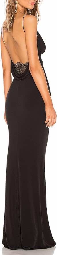 Capuffy Women’s Drape Neck Formal Maxi Dress