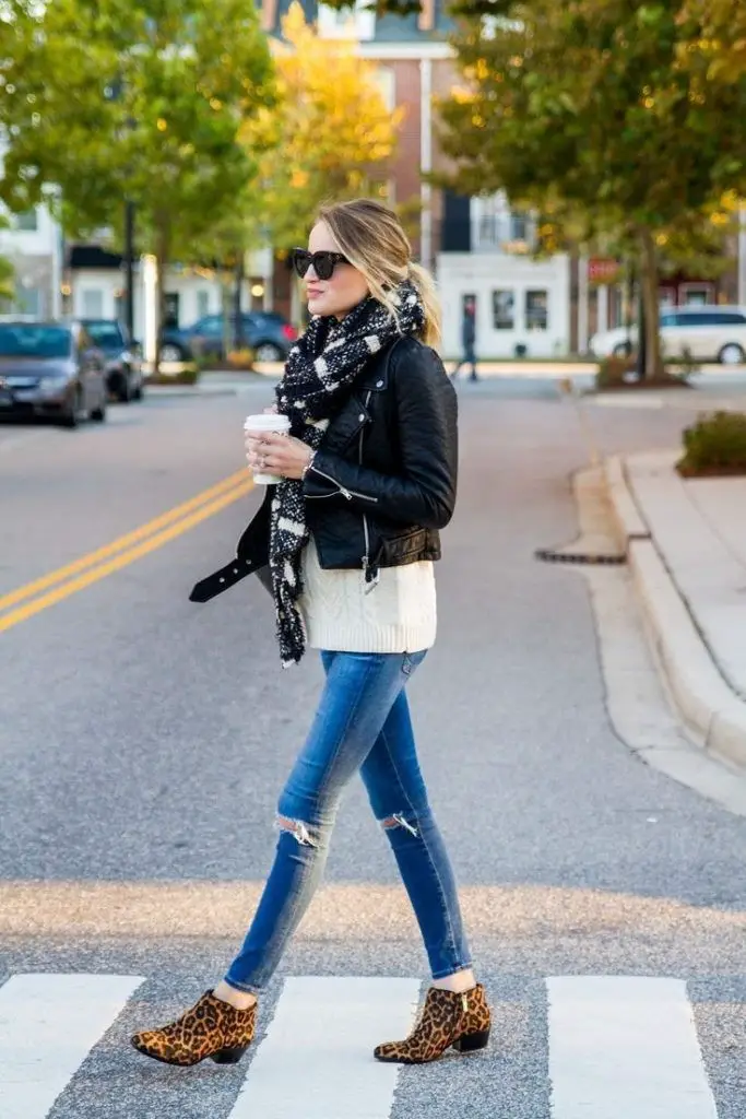 How to Wear Leopard Print Boots with Jeans