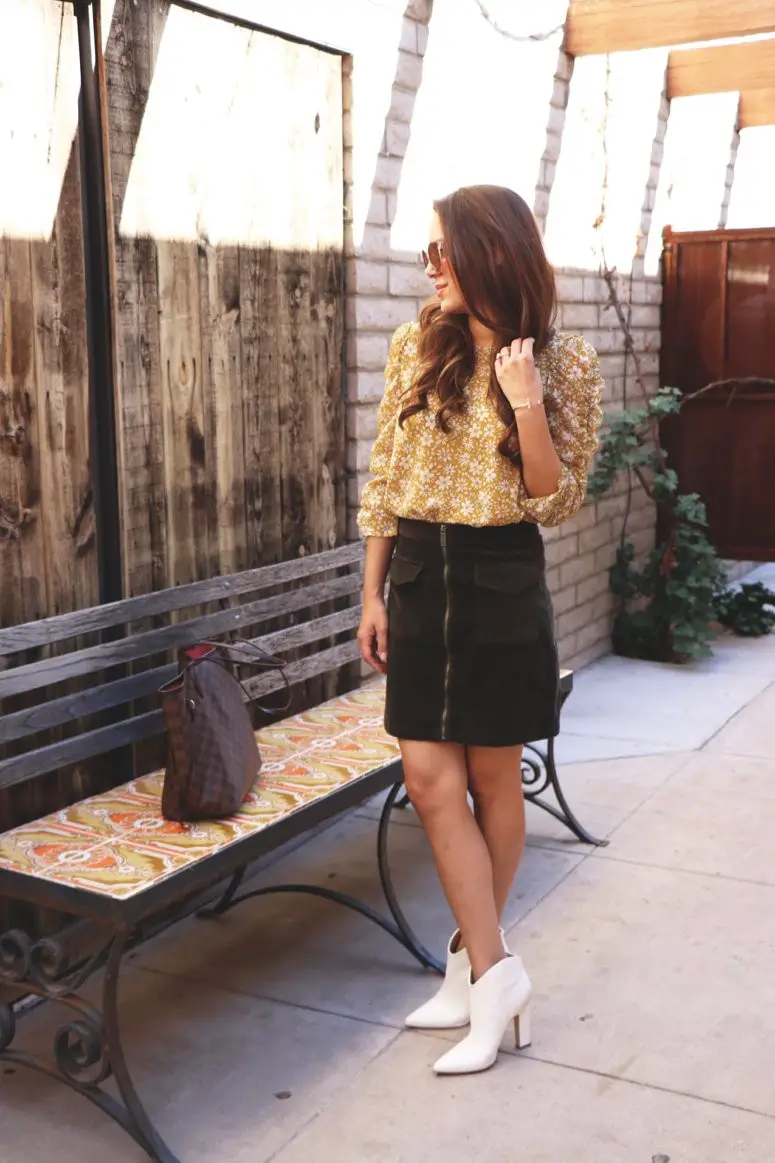 Corduroy Mini Skirt