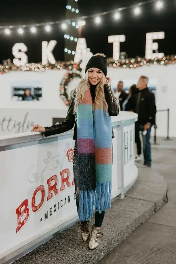 Layering Scarves for Ice Skating Outfits