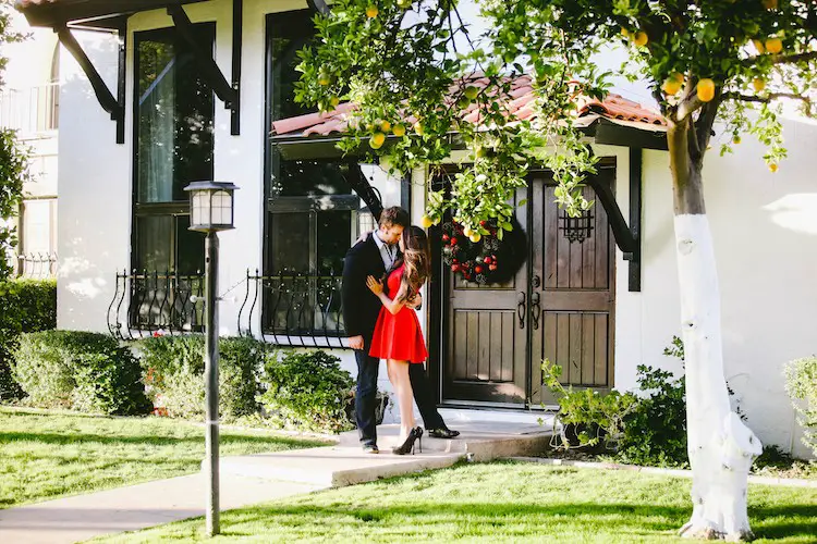 Black Shoes with a Red Dress