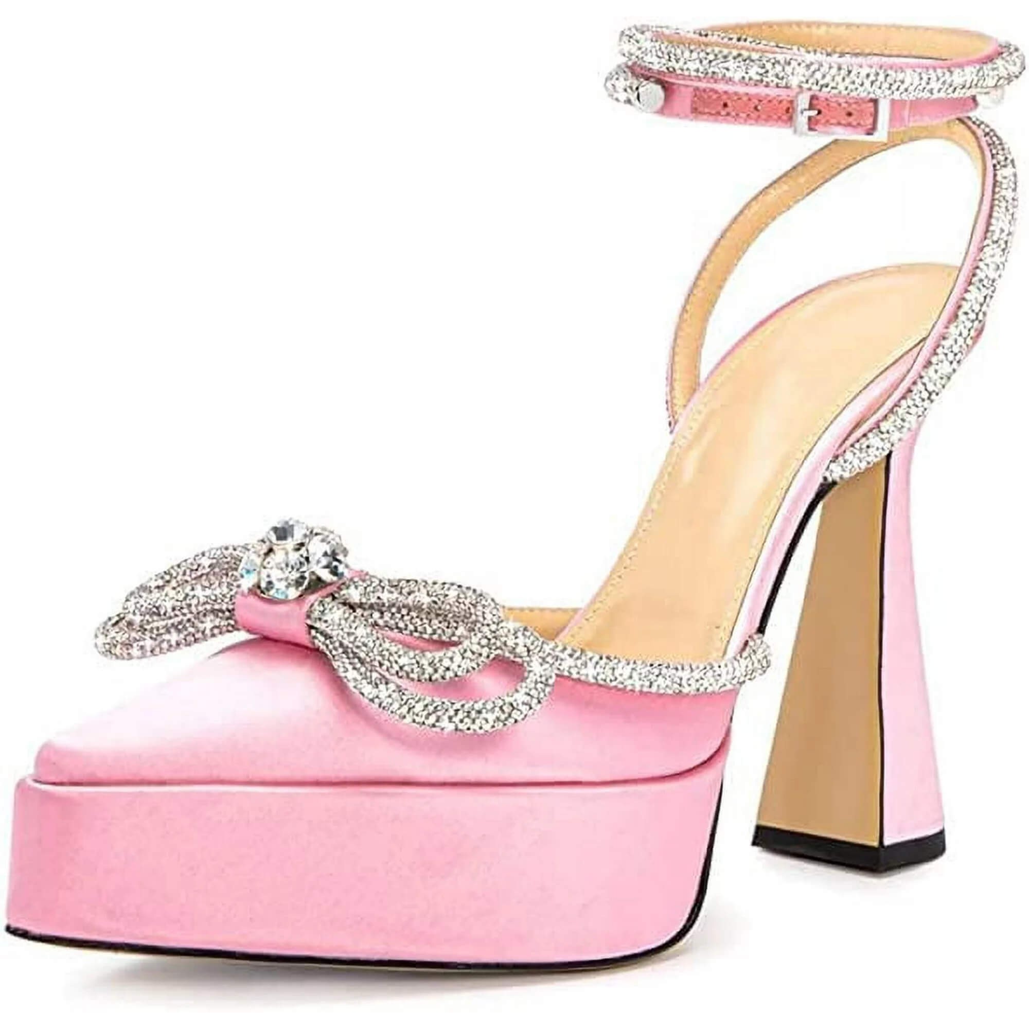 Double bow platform sandal