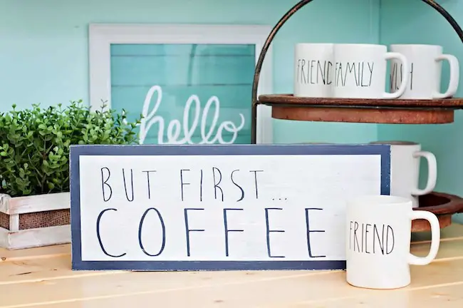 DIY Coffee Bar Sign