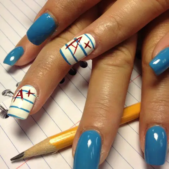 School-Themed Nail Designs