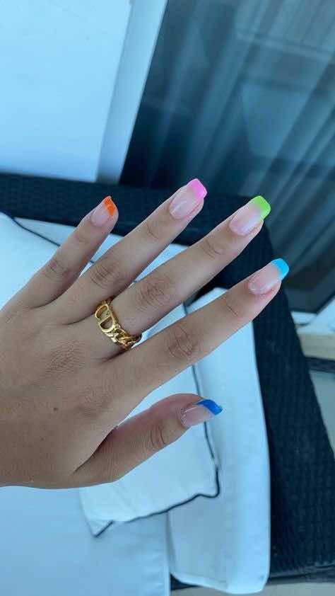 French Tip Summer Nail Ideas