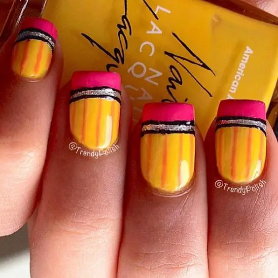 School-Themed Nail Designs