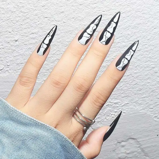 Black Halloween Nails