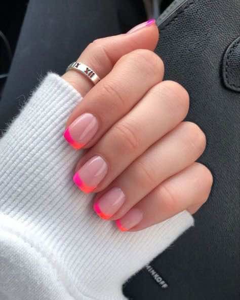 French Tip Summer Nail Ideas