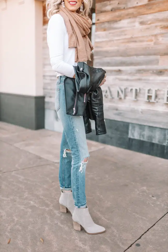 How to Wear Ankle Booties with Straight-Leg Jeans